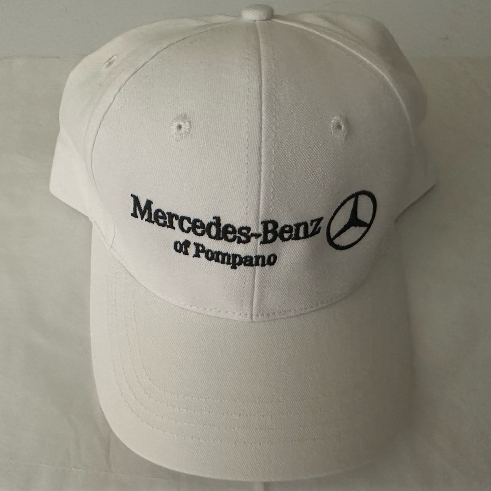 NEW Mercedes-Benz of Pompano White Flexfit Cap